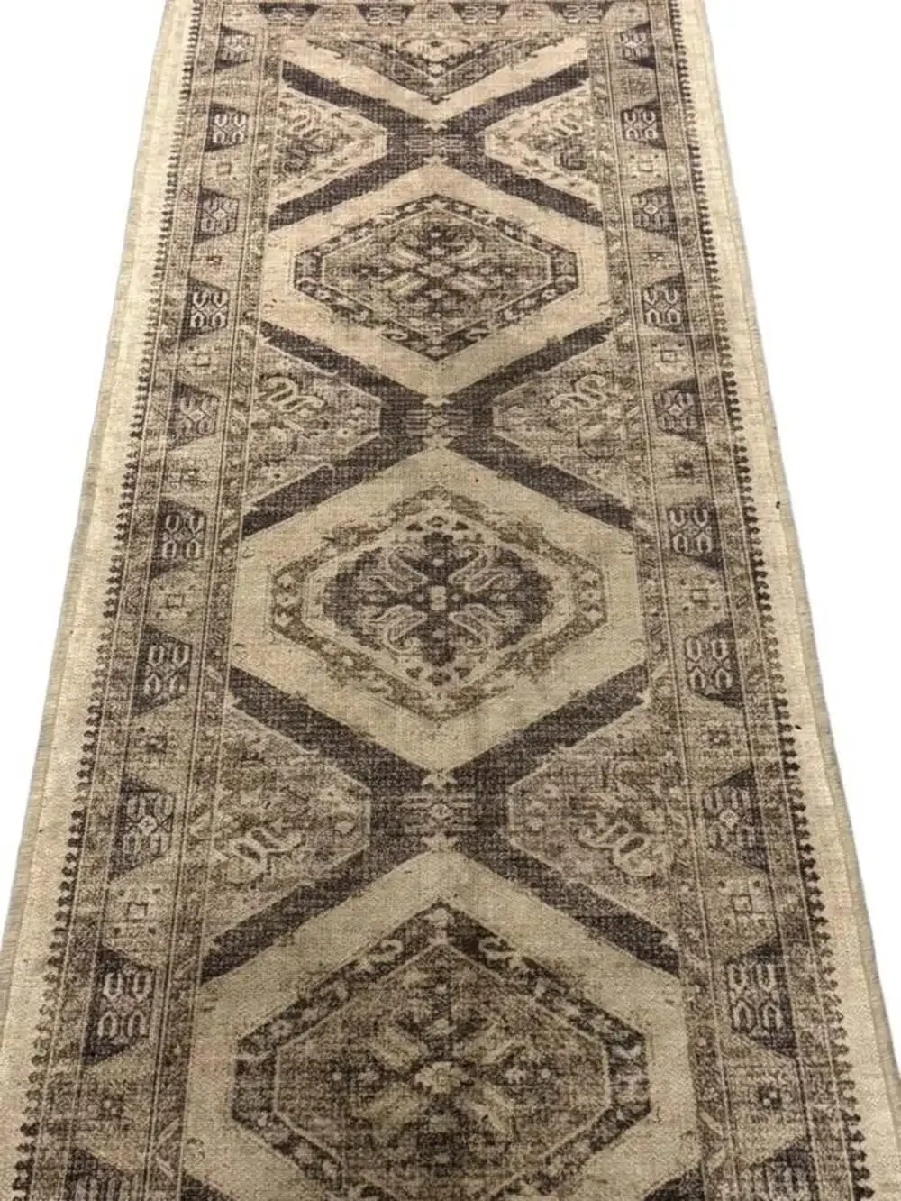 allen + roth 2 ft 4 in x 7 ft Grey Brown Indoor Machine Washable Runner Rug